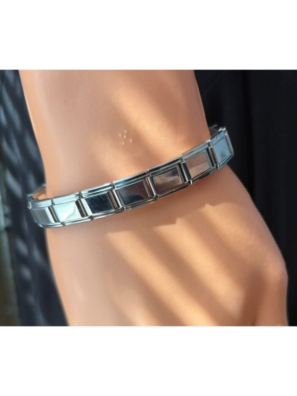 Vintage Manuel Zed Charm Bracelet Stainless Steel Expandable Links Puzzle Design - Picture 5 of 15